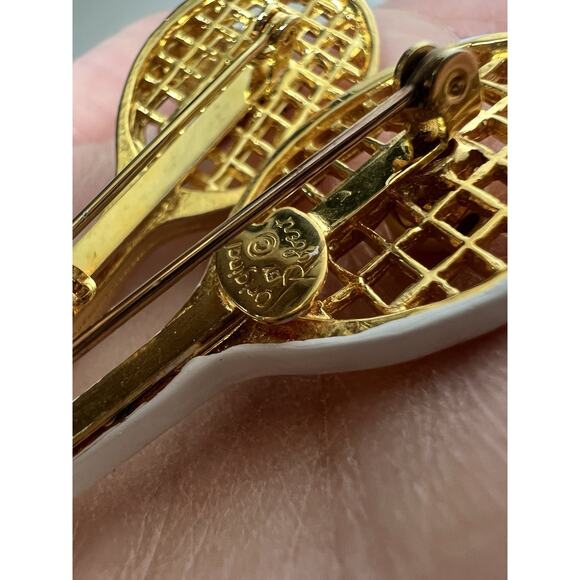 Vintage Original by Robert Tennis Racket Set Lady Bug Tennis Ball Brooch Pins - Picture 7 of 8